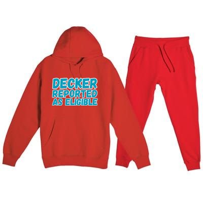 Decker Reported As Eligible Trendy Premium Hooded Sweatsuit Set