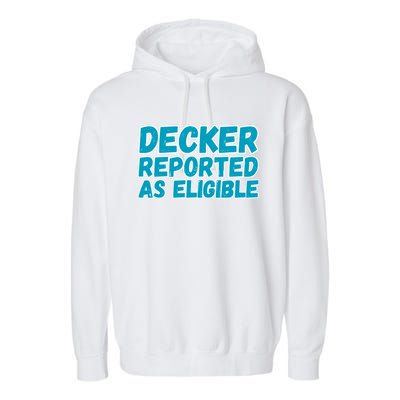 Decker Reported As Eligible Trendy Garment-Dyed Fleece Hoodie