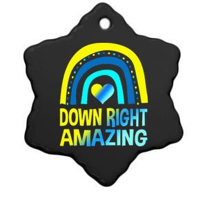 Down Right Amazing Down Syndrome Awareness Ceramic Star Ornament