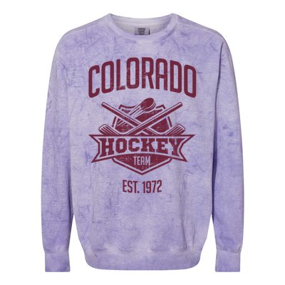 Distressed Retro Avalanche Party Tailgate Gameday Fan Gift Colorblast Crewneck Sweatshirt