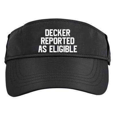 Decker Reported As Eligible Adult Drive Performance Visor