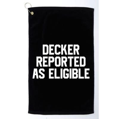 Decker Reported As Eligible Golf Towel