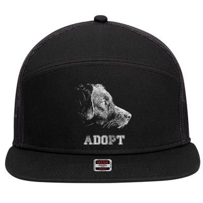 Dog Rescue And Adopt 7 Panel Mesh Trucker Snapback Hat