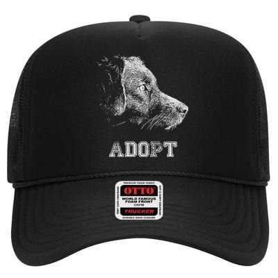 Dog Rescue And Adopt High Crown Mesh Back Trucker Hat