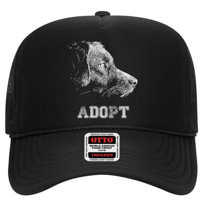 Dog Rescue And Adopt High Crown Mesh Back Trucker Hat