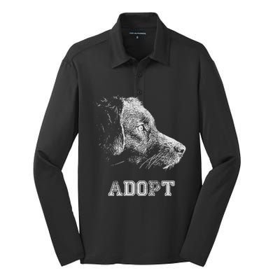 Dog Rescue And Adopt Silk Touch Performance Long Sleeve Polo