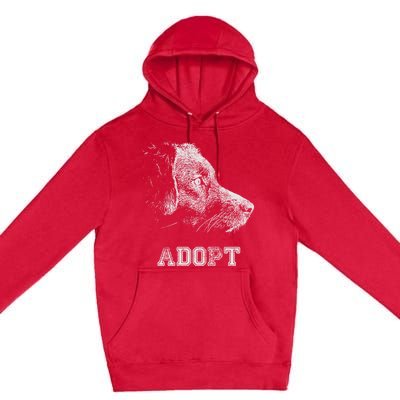 Dog Rescue And Adopt Premium Pullover Hoodie