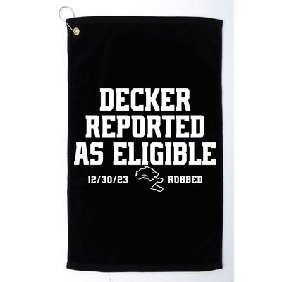 Decker Reported As Eligible Detroit Football Golf Towel