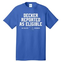 Decker Reported As Eligible Detroit Football Tall T-Shirt