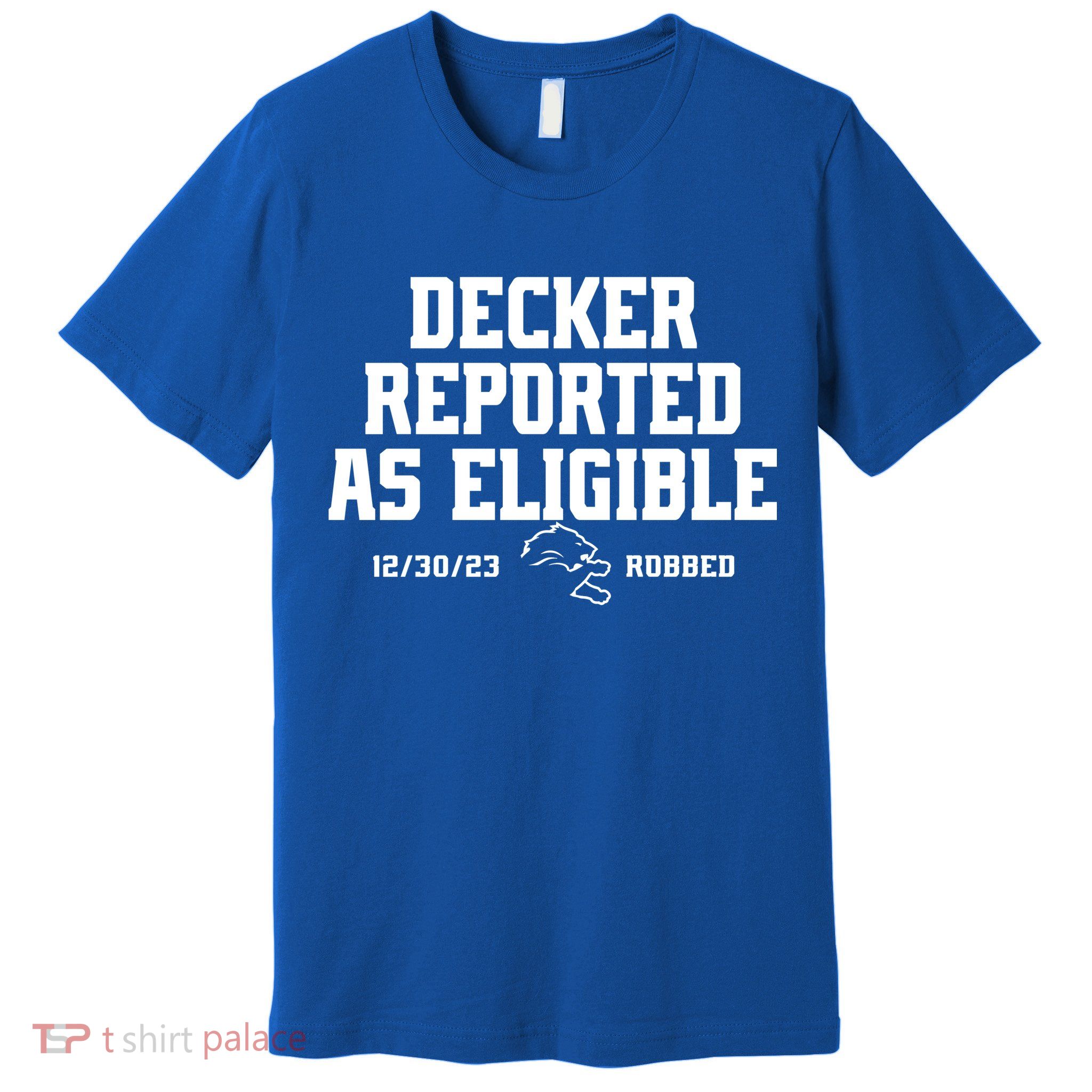 Decker Reported As Eligible Detroit Football Premium T-Shirt