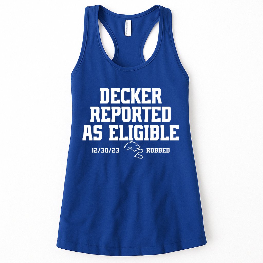 Decker Reported As Eligible Detroit Football Womens Tank Top