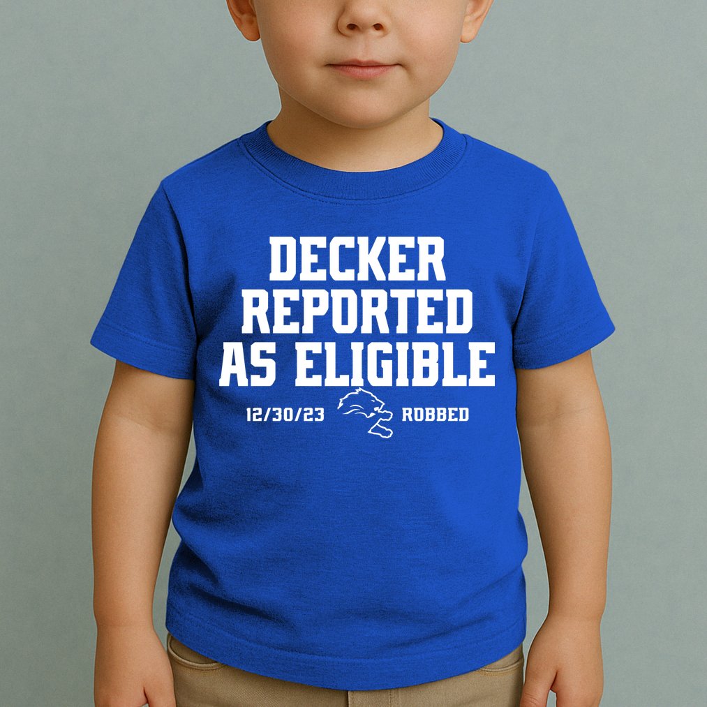 Decker Reported As Eligible Detroit Football Toddler T-Shirt