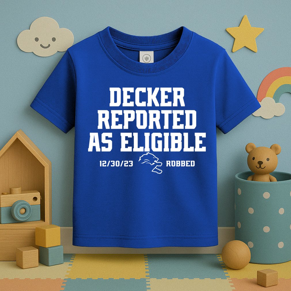Decker Reported As Eligible Detroit Football Toddler T-Shirt