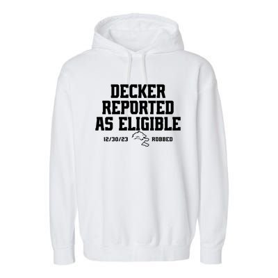 Decker Reported As Eligible Detroit Football Garment-Dyed Fleece Hoodie