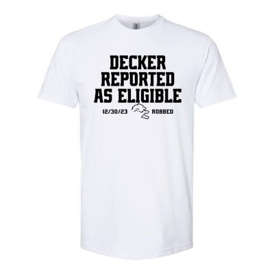 Decker Reported As Eligible Detroit Football Softstyle® CVC T-Shirt