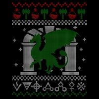 Dragon DnD Ugly Christmas Sweater Cooling Performance Crew T-Shirt