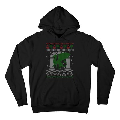 Dragon DnD Ugly Christmas Sweater Hoodie