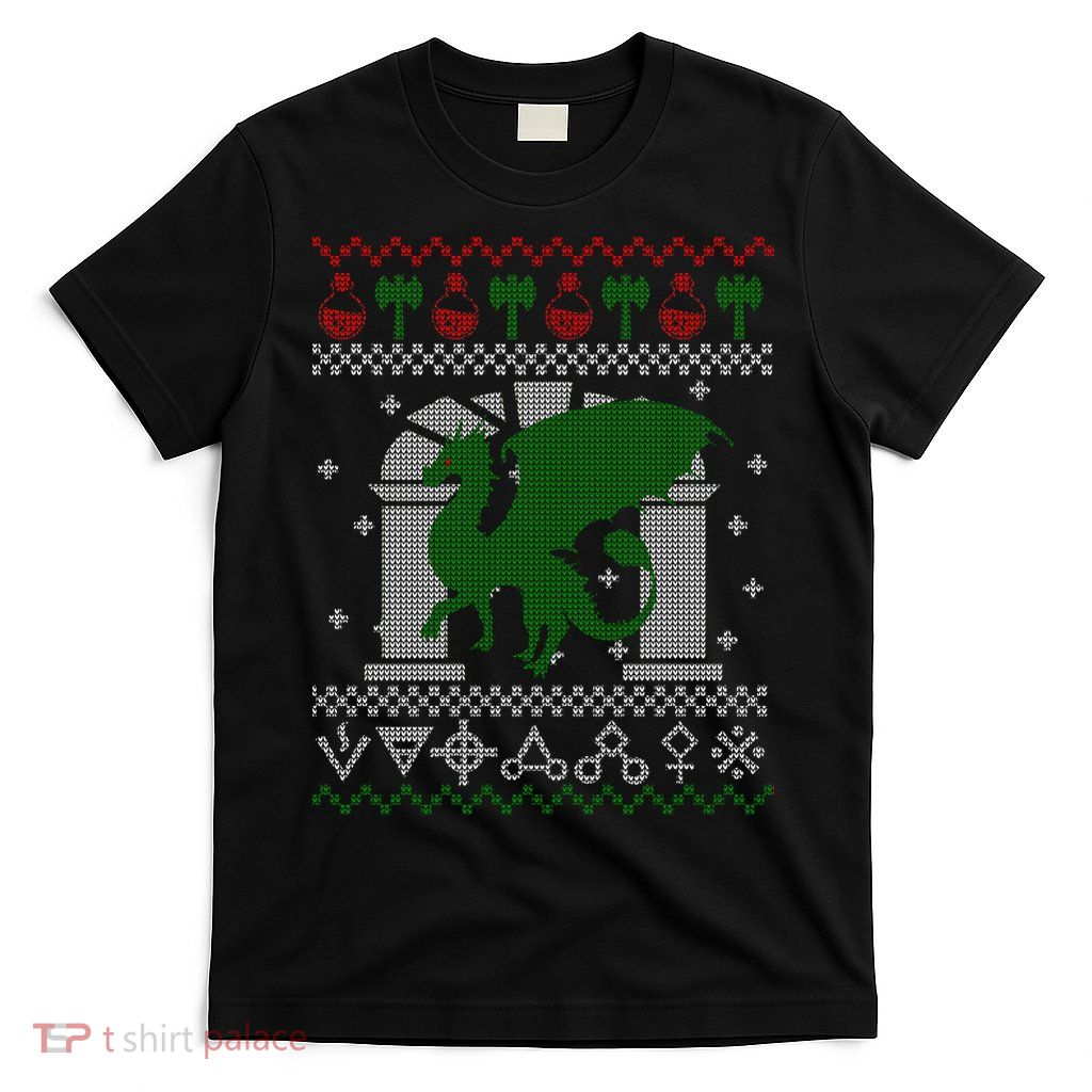 Dragon DnD Ugly Christmas Sweater T-Shirt