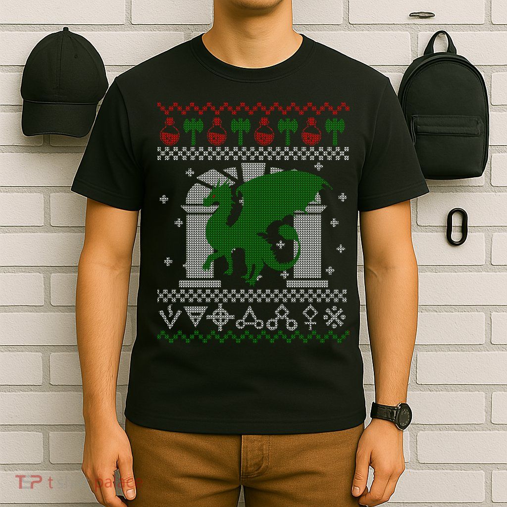 Dragon DnD Ugly Christmas Sweater T-Shirt