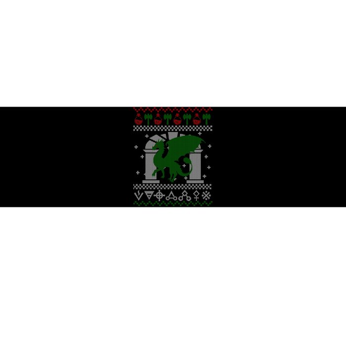 Dragon DnD Ugly Christmas Sweater Bumper Sticker