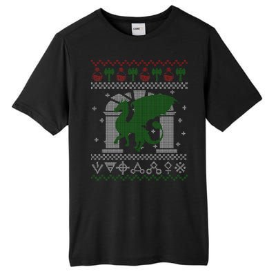 Dragon DnD Ugly Christmas Sweater Tall Fusion ChromaSoft Performance T-Shirt