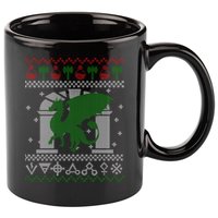 Dragon DnD Ugly Christmas Sweater 11oz C Handle Ceramic Mug
