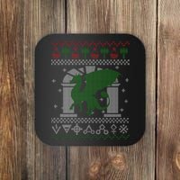 Dragon DnD Ugly Christmas Sweater Coaster