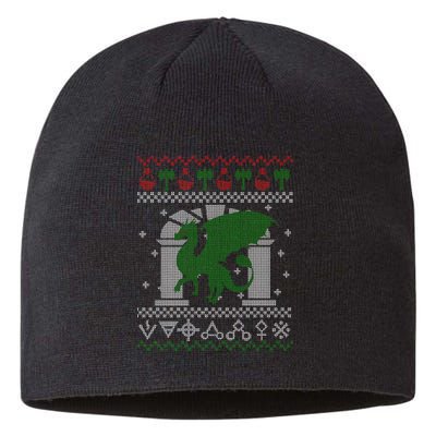 Dragon DnD Ugly Christmas Sweater Sustainable Beanie