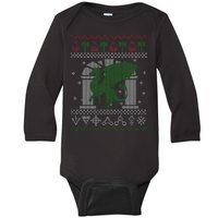 Dragon DnD Ugly Christmas Sweater Baby Long Sleeve Bodysuit