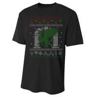 Dragon DnD Ugly Christmas Sweater Performance Sprint T-Shirt