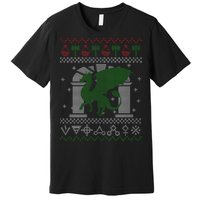 Dragon DnD Ugly Christmas Sweater Premium T-Shirt