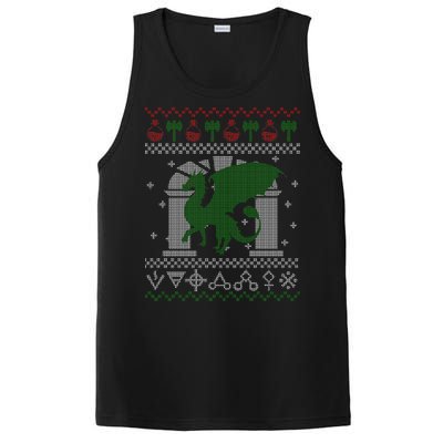 Dragon DnD Ugly Christmas Sweater PosiCharge Competitor Tank