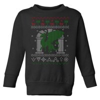 Dragon DnD Ugly Christmas Sweater Toddler Sweatshirt