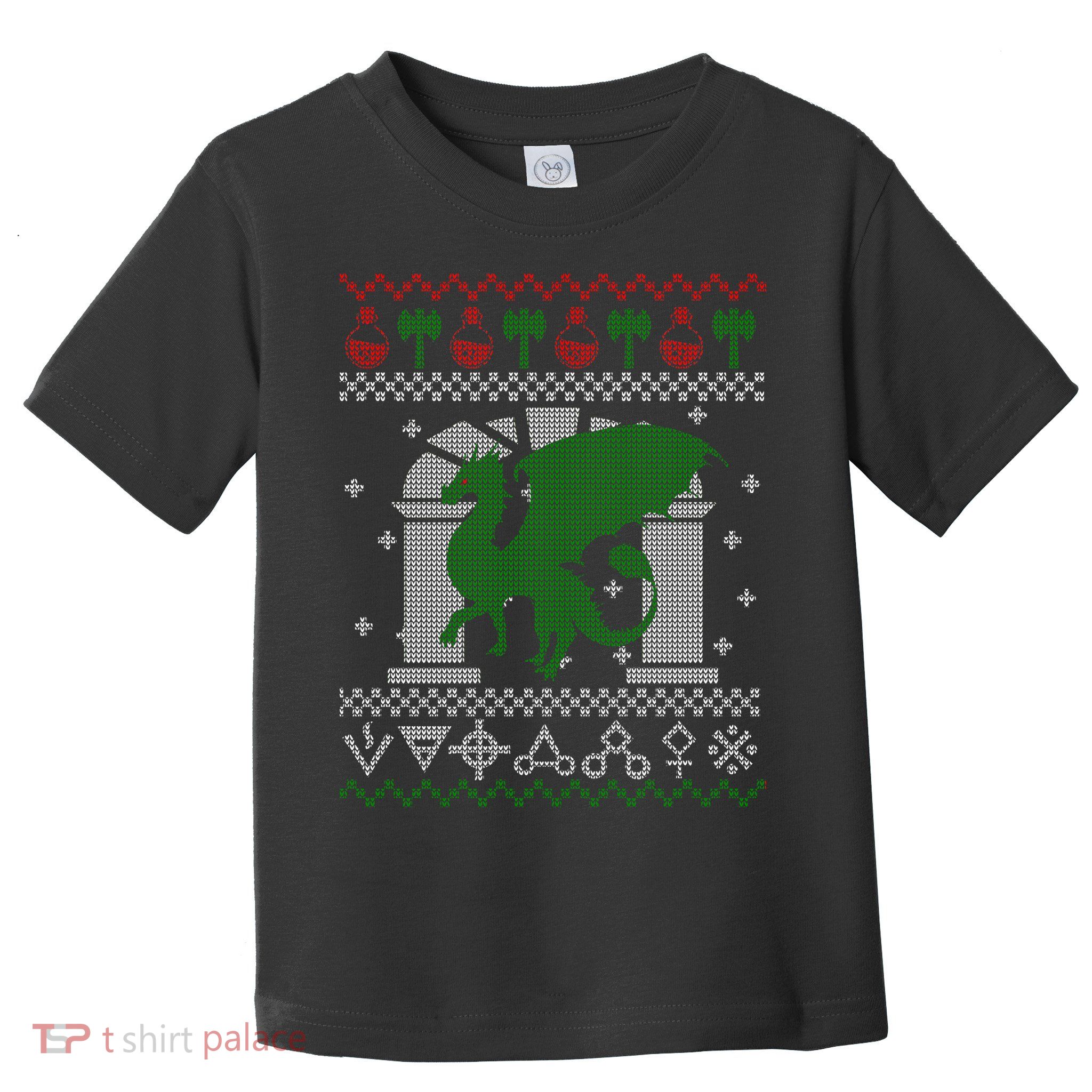 Dragon DnD Ugly Christmas Sweater Toddler T-Shirt