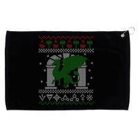 Dragon DnD Ugly Christmas Sweater Grommeted Golf Towel