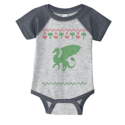 Dragon DnD Ugly Christmas Sweater Infant Baby Jersey Bodysuit