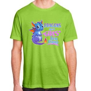 Dragons Are A Girl's Best Friend Cute Baby Dragon Adult ChromaSoft Performance T-Shirt