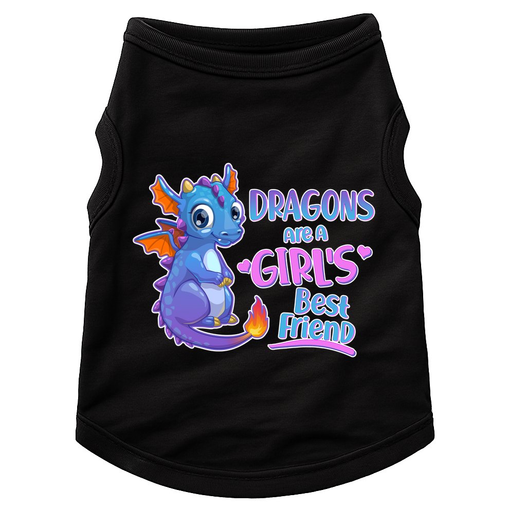 Dragons Are A Girl's Best Friend Cute Baby Dragon Doggie Tank