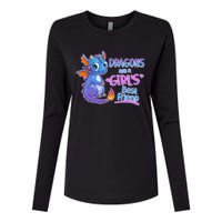 Dragons Are A Girl's Best Friend Cute Baby Dragon Womens Cotton Relaxed Long Sleeve T-Shirt