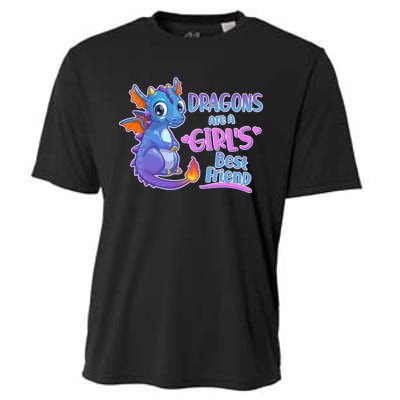 Dragons Are A Girl's Best Friend Cute Baby Dragon Cooling Performance Crew T-Shirt