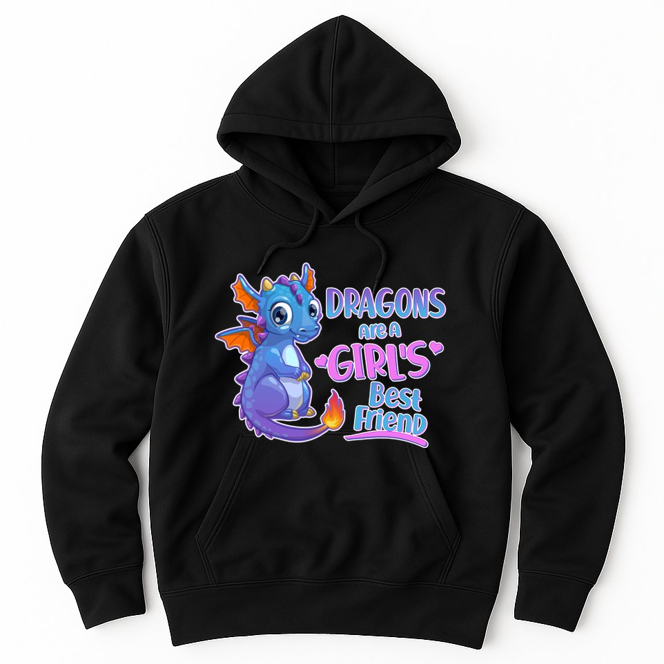 Dragons Are A Girl's Best Friend Cute Baby Dragon Hoodie