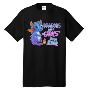 Dragons Are A Girl's Best Friend Cute Baby Dragon Tall T-Shirt