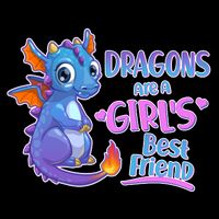 Dragons Are A Girl's Best Friend Cute Baby Dragon Drawstring Bag