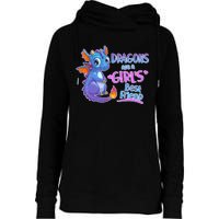 Dragons Are A Girl's Best Friend Cute Baby Dragon Womens Funnel Neck Pullover Hood