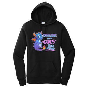 Dragons Are A Girl's Best Friend Cute Baby Dragon Women's Pullover Hoodie