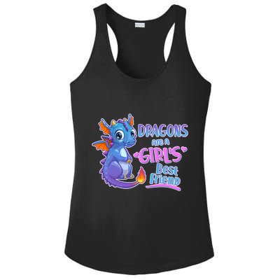 Dragons Are A Girl's Best Friend Cute Baby Dragon Ladies PosiCharge Competitor Racerback Tank