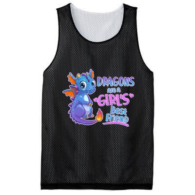 Dragons Are A Girl's Best Friend Cute Baby Dragon Mesh Reversible Basketball Jersey Tank