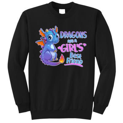 Dragons Are A Girl's Best Friend Cute Baby Dragon Tall Sweatshirt