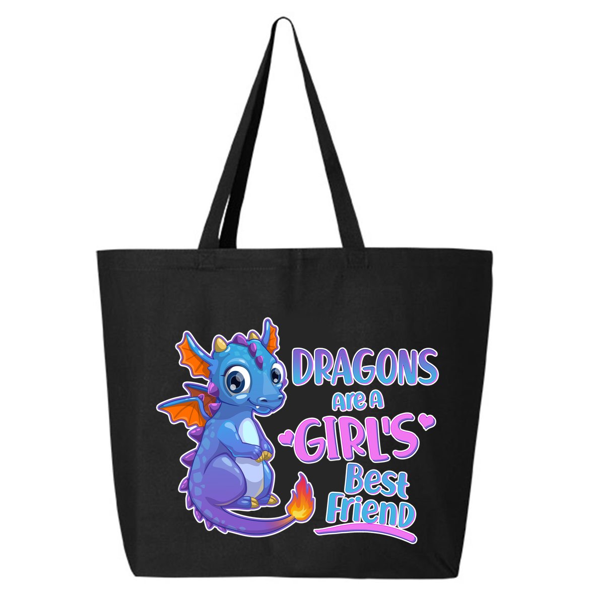 Dragons Are A Girl's Best Friend Cute Baby Dragon 25L Jumbo Tote