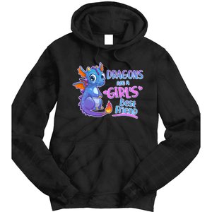 Dragons Are A Girl's Best Friend Cute Baby Dragon Tie Dye Hoodie